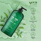 Botanic Hearth Tea Tree Body Wash -16 fl oz- All-Natural Antifungal & Odor-Control Shower Gel for Acne, Athlete’s Foot, Ringworm, Jock Itch & Healthy Skin,Sulfate & Paraben Free, for Men and Women