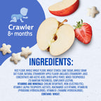 Gerber Stage 3 Baby Snacks, Strawberry Apple Puffs, Puffed Grain Snack, Baby Led Feeding, Iron & Choline, Strawberry Apple Puffs Snacks, 6-Pack