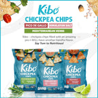 Kibo Chickpea Chips 3 Flavor Variety Pack - High Protein-Fiber, Plant-Based, Gluten-Free, Non-GMO, Vegan, Made with Real Veggies - 1 oz, 12 Pack