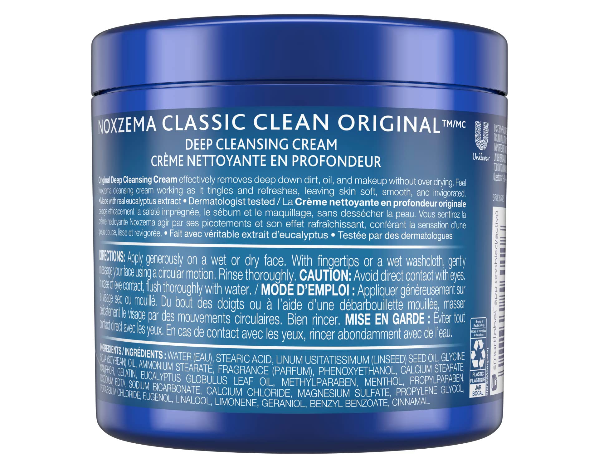 Noxzema Classic Clean Original Deep Cleansing Cream 12oz Jar (6 Pack) by Noxzema