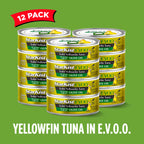 StarKist E.V.O.O. Solid Yellowfin/light Tuna in Extra Virgin Olive Oil - 4.5 oz Can (Pack of 12)(Packaging may vary)