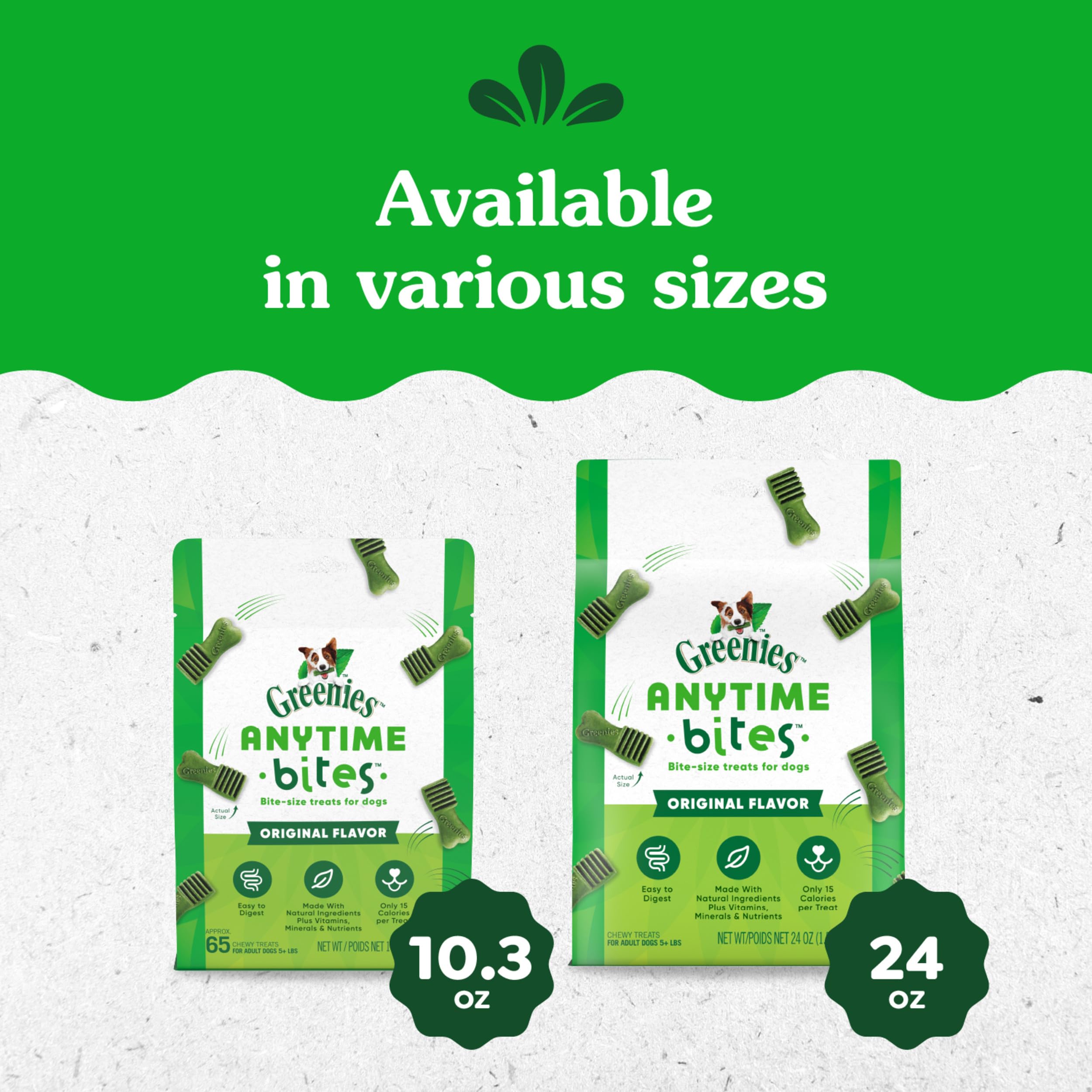 Greenies Anytime Bites Dog Treats, Original Flavor, 24 oz. Bag