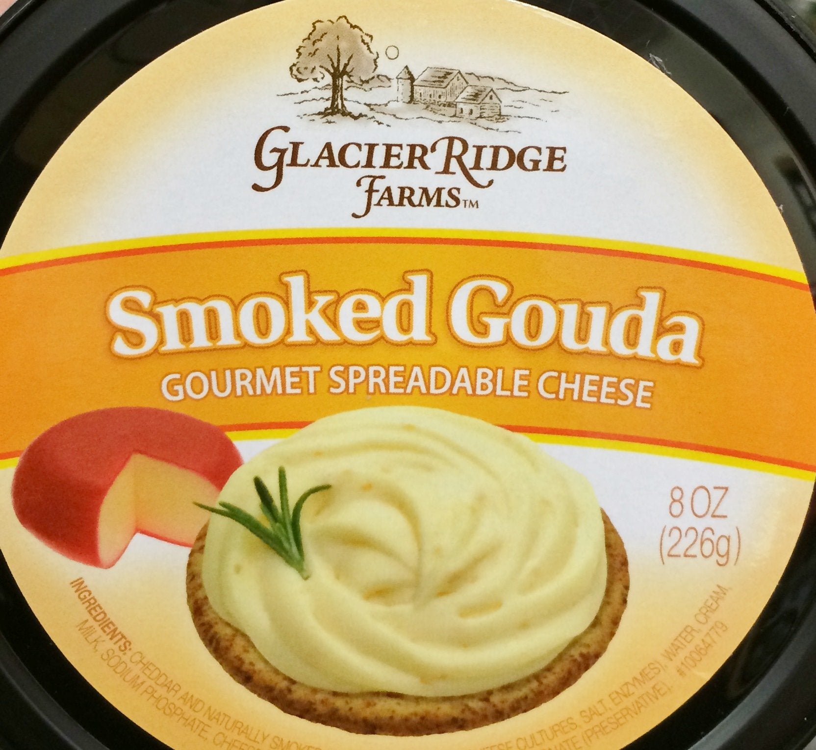 Glacier Ridge Farms Smoked Gouda Gourmet Spreadable Cheese 8oz (One Cup)