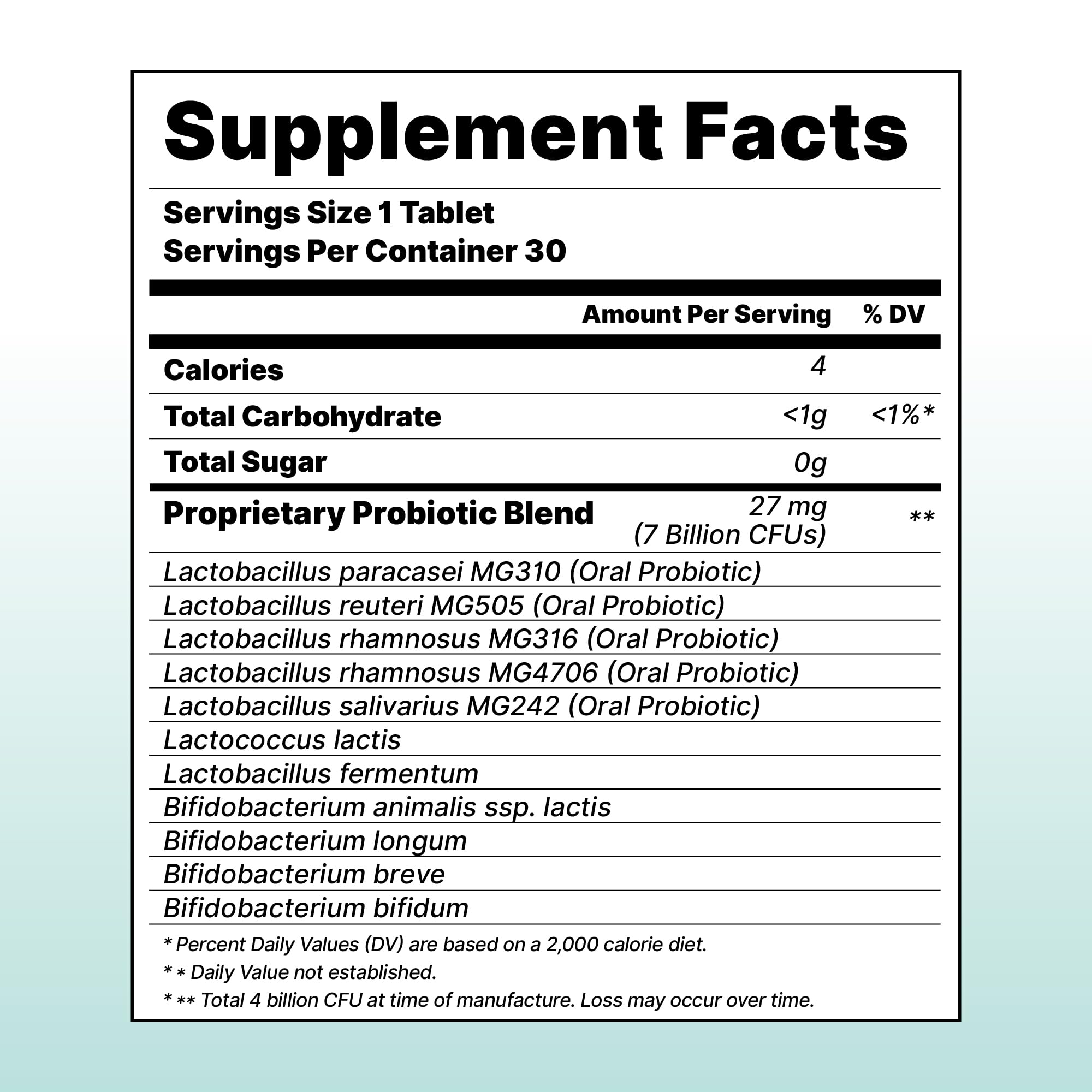 K-Nutra Dentifresh Mint Xylitol Tabs – Oral Probiotics for Bad Breath, Dry Mouth & Fresh Breath, 7 Billion CFU, Sugar-Free, GMO-Free, Gluten-Free, Natural Mint Flavor, 30 Tablets (Improved Formula)