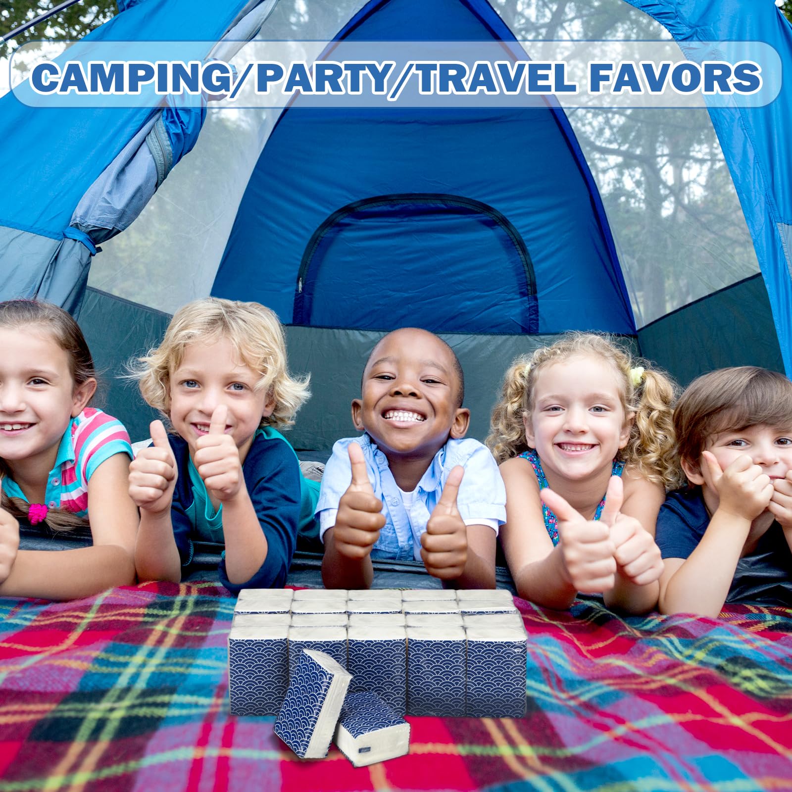 Therwen 100 Pack Pocket Tissues Travel Packs Bulk 1000 Sheet Mini Tissues Bulk 3 Ply Small Travel Size Paper Individual Pocket Size (Cool)