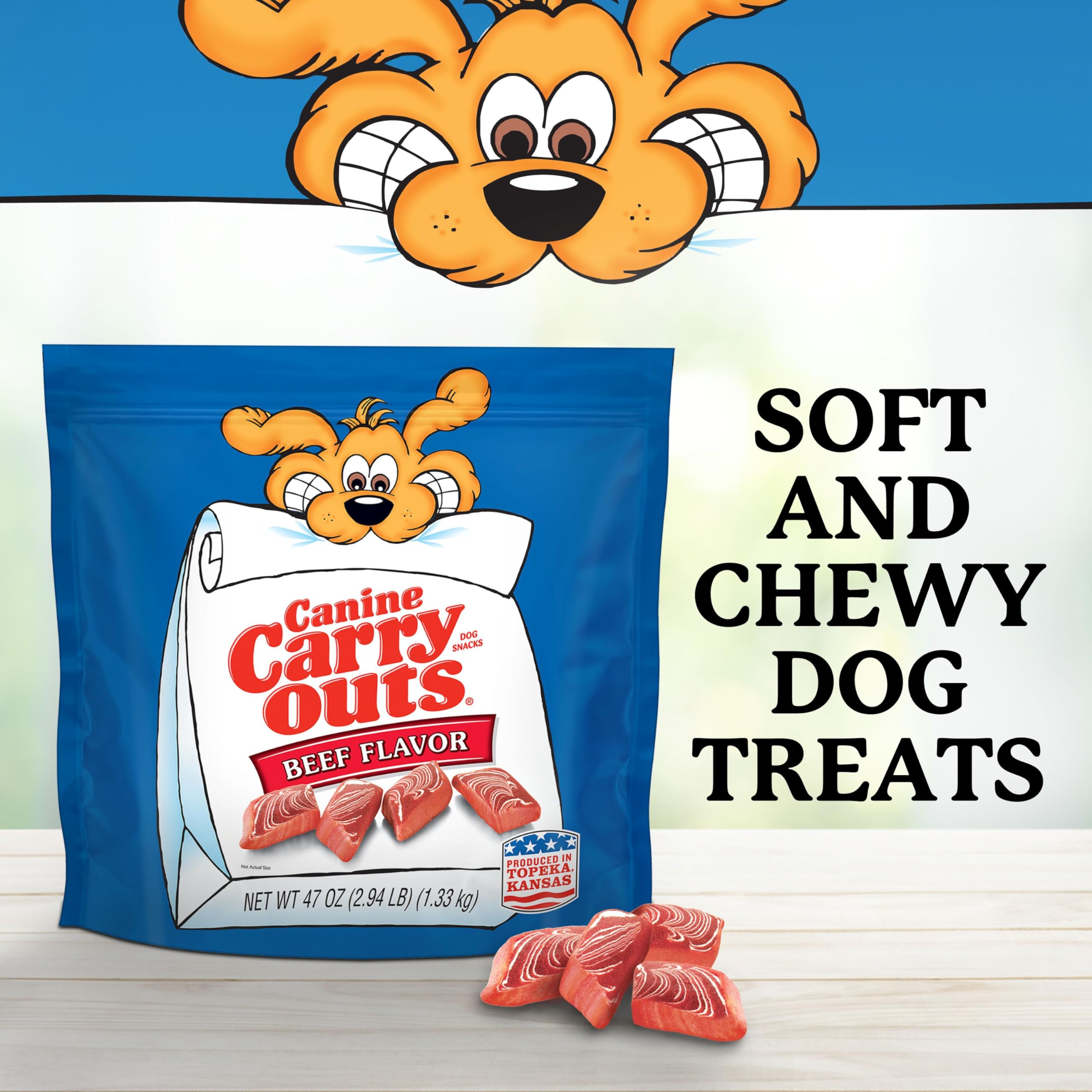Canine Carry Outs Dog Treats, Beef Flavor, 47 Ounce