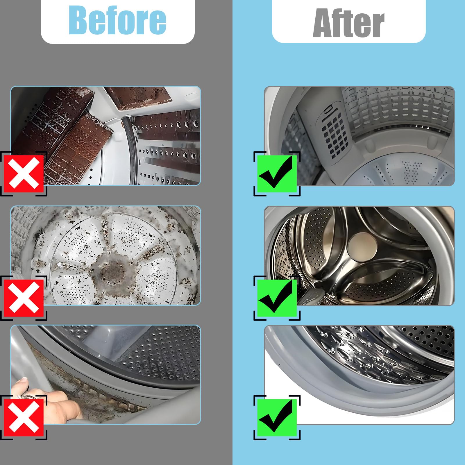 Washing Machine Cleaning Brush,Dryer Vent Cleaner Kit,Crevice Brush for Bathroom, Shower & Kitchen - Scrub Brushes with Long Handle,Household Cleaning Tools Tile, Bathtub, Sink, Grout Cleaning Brushes