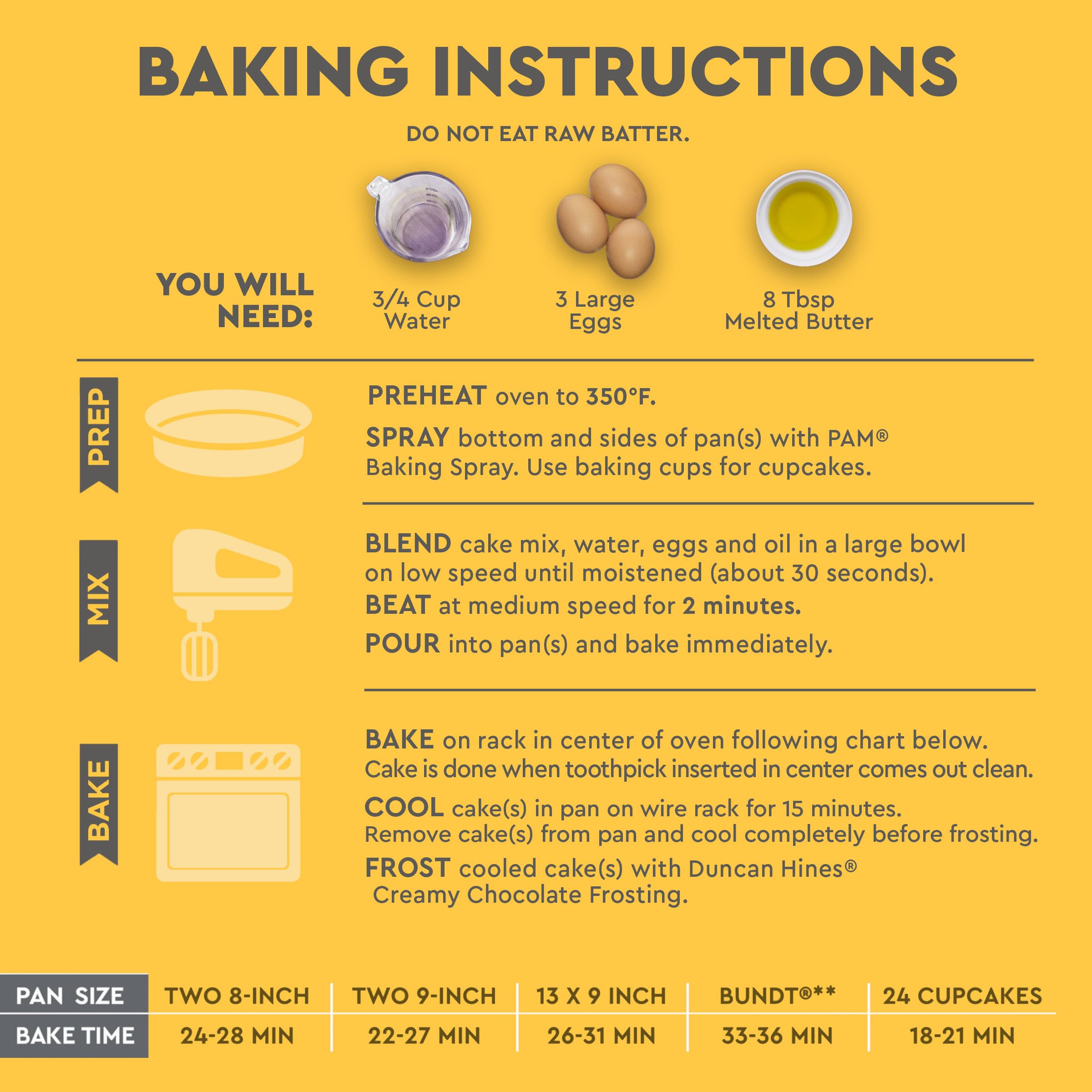 Duncan Hines Butter Recipe Fudge Flavored Cake Mix, 15.25 oz.