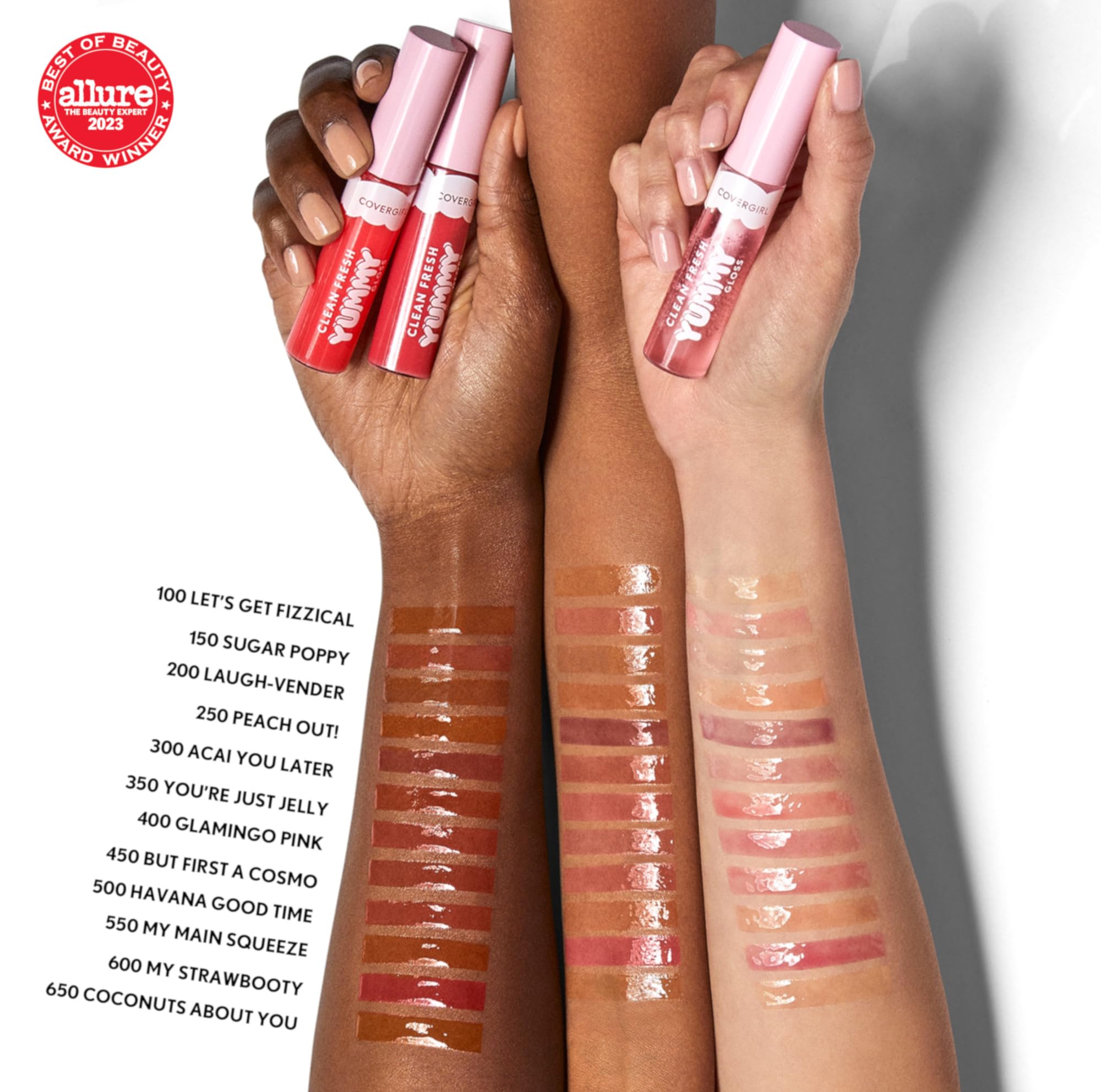 COVERGIRL Clean Fresh Yummy Lip Gloss, Sheer, Natural Scents, Vegan Formula - 500 Havana Good Time, 0.33 fl oz
