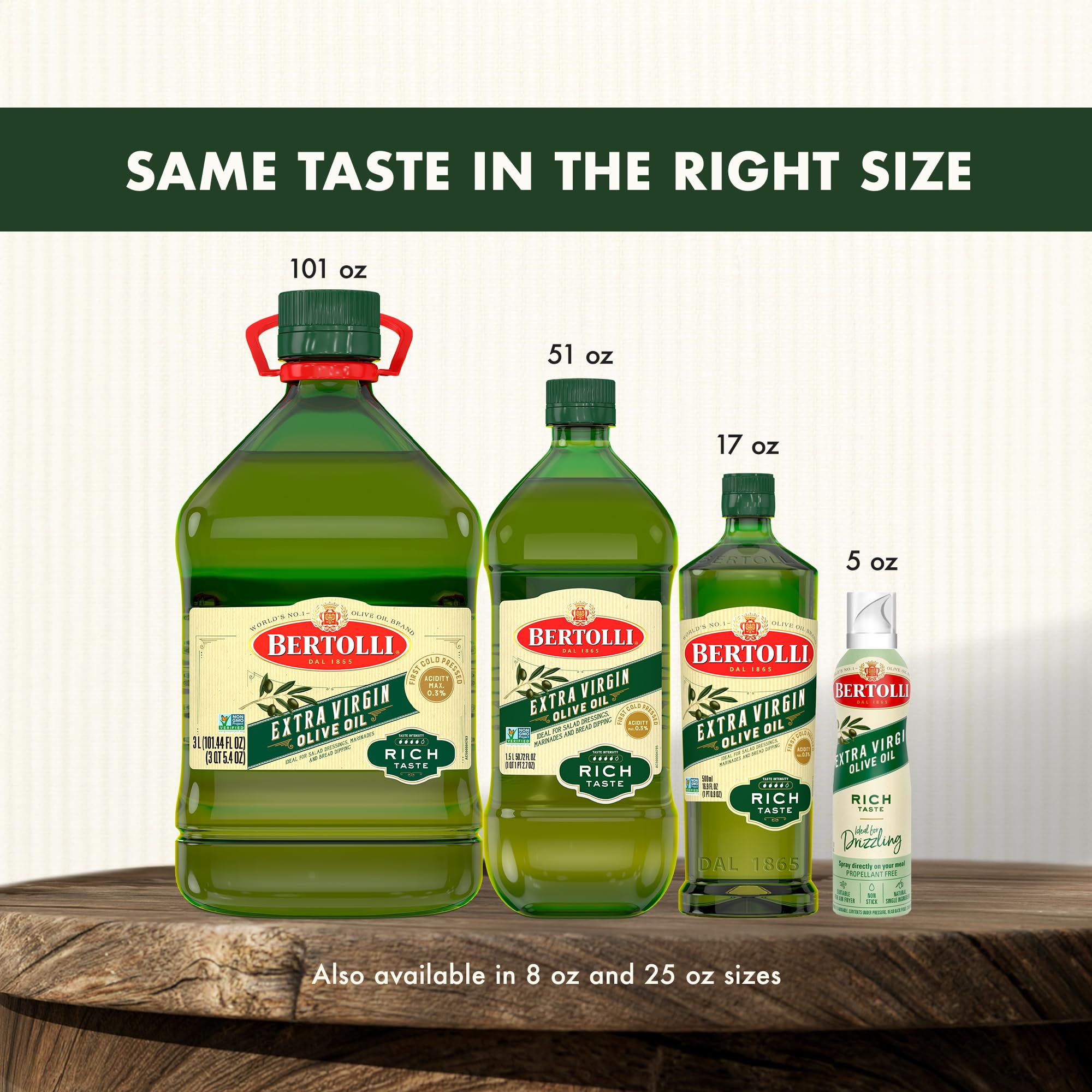 Bertolli Extra Virgin Olive Oil, Rich Taste, 16.9 fl oz
