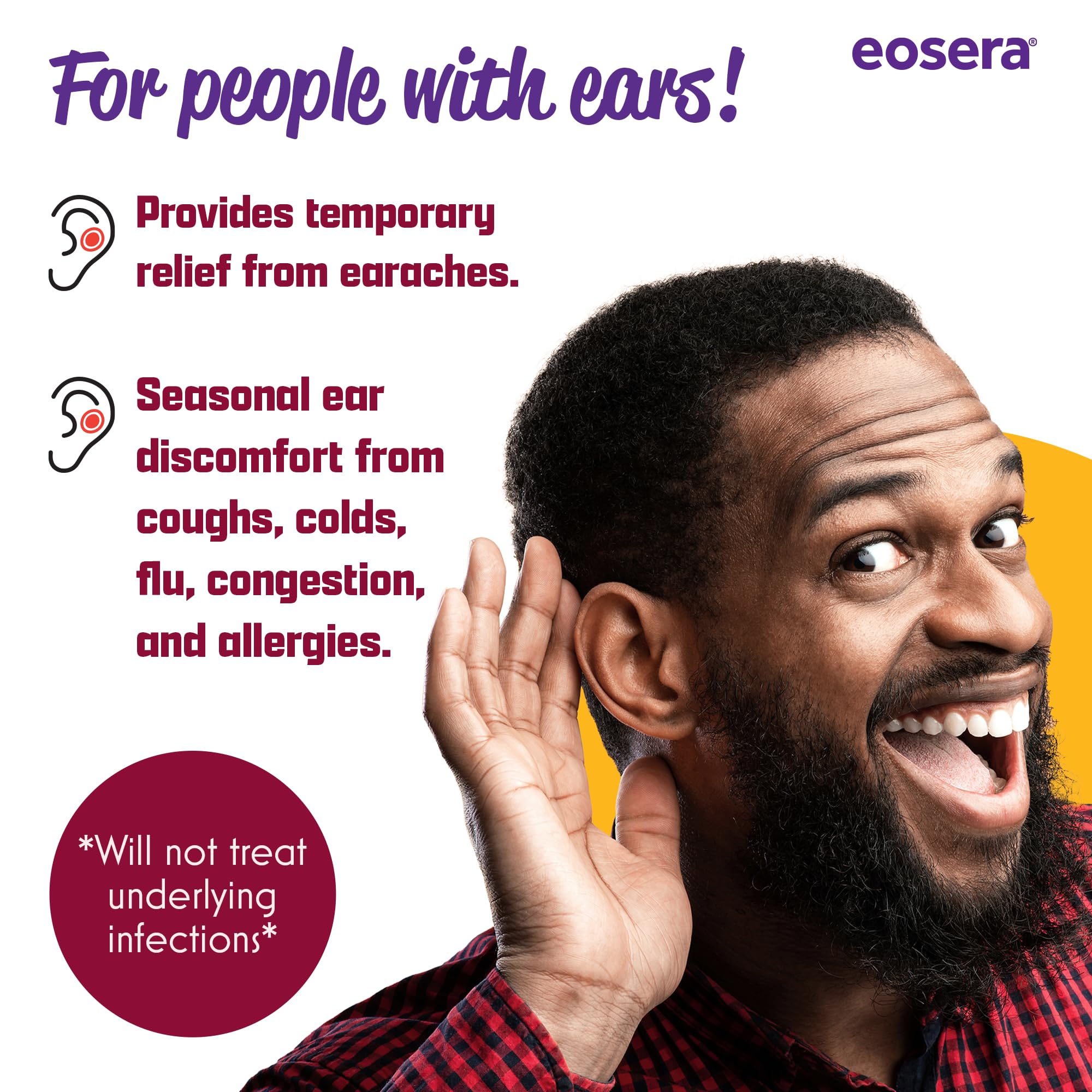 Eosera Ear Pain MD® - 4% Lidocaine Ear Drops for Maximum Strength Earache Pain Relief - Fast-Acting, Numbing Earache Treatment for Adults & Kids (5 mL)