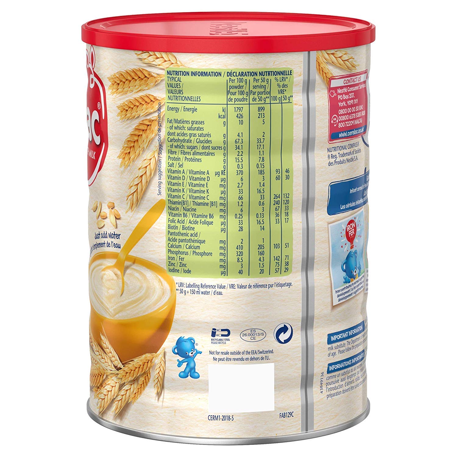 Nestle Cerelac, Wheat with Milk, 2.2-Pound