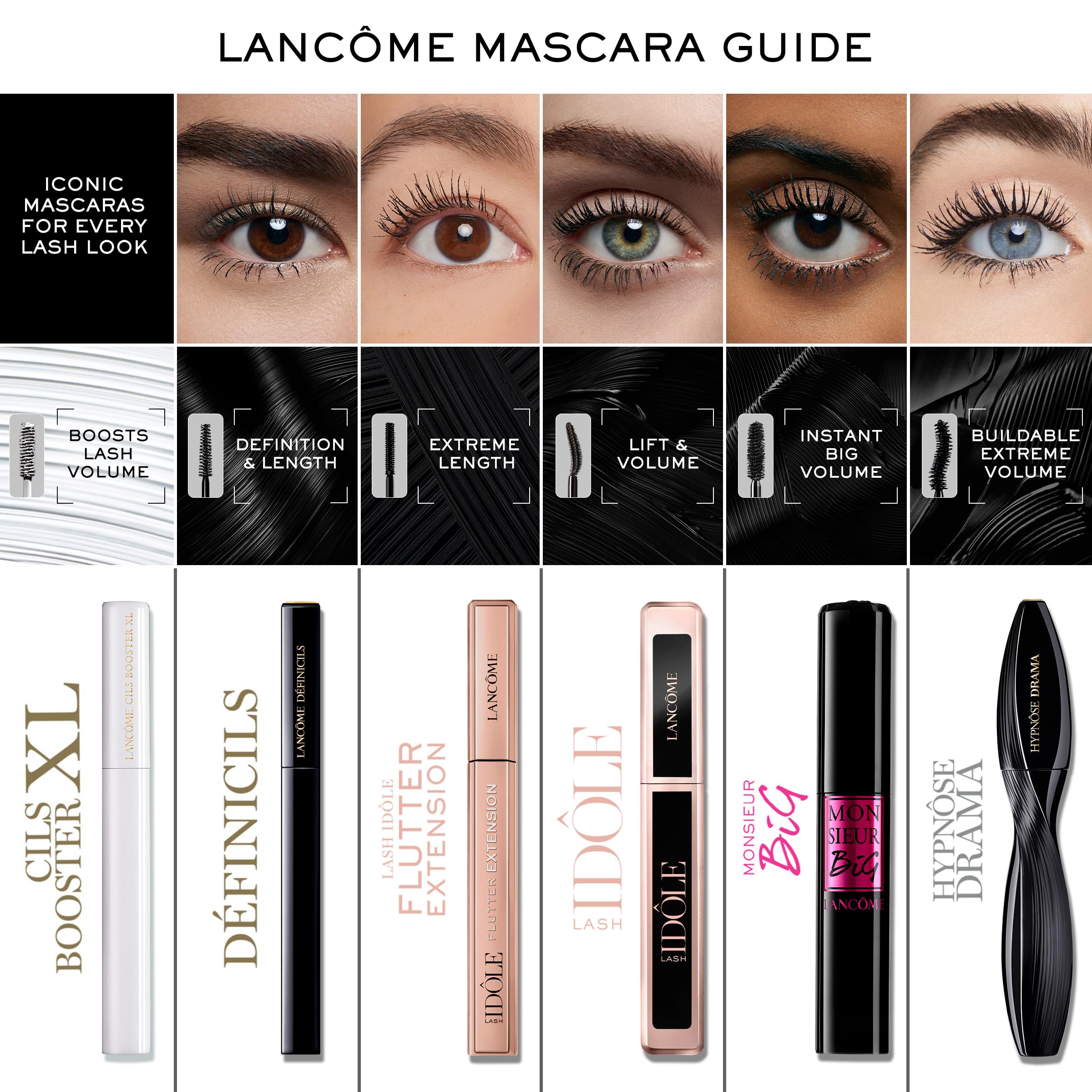 Lancôme Lash Idôle Lash-Lifting & Volumizing Mascara - Brown Mascara for Instant Volume, Length & Lift - Smudge Proof & Up To 24H Wear - Brown