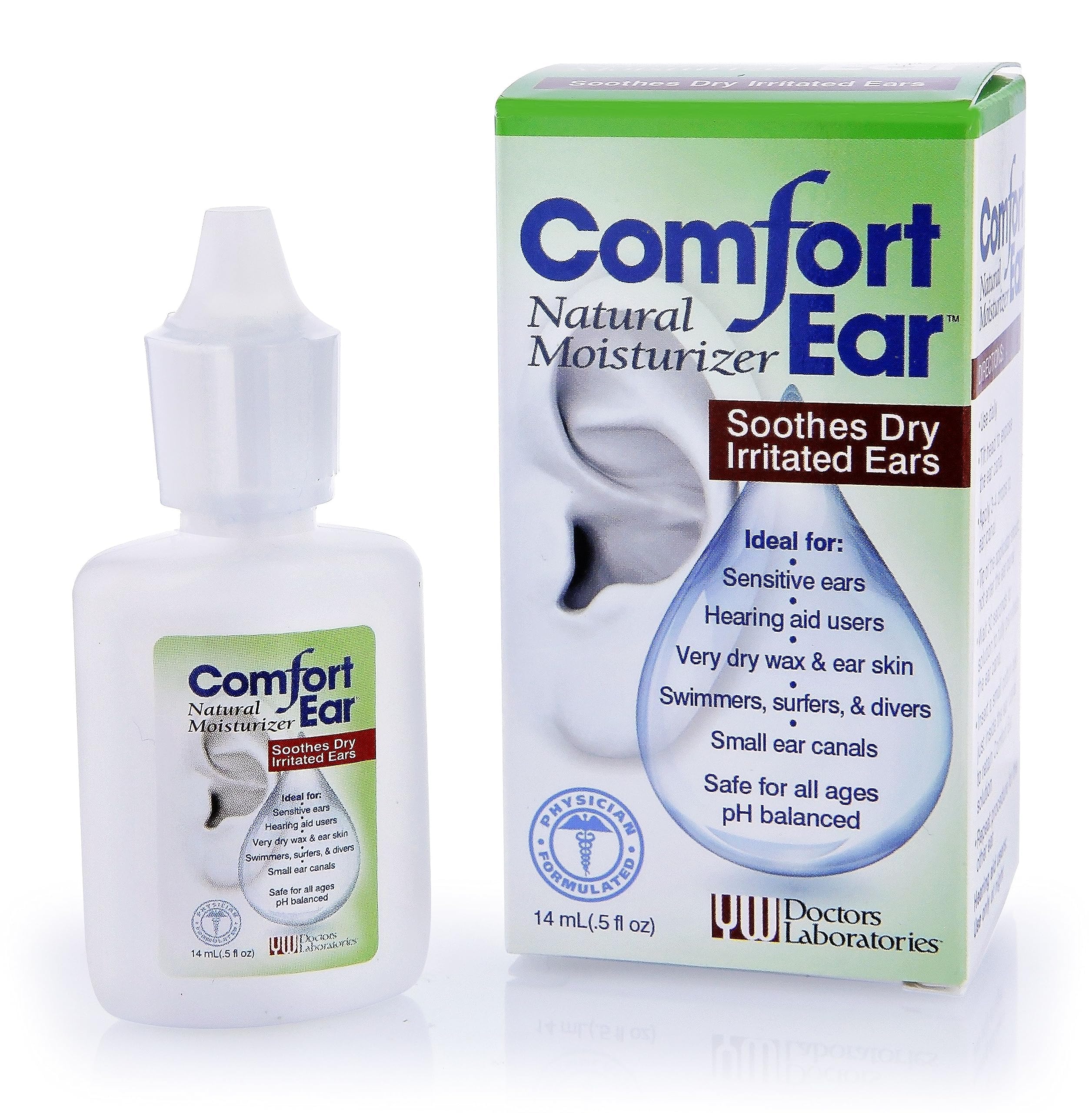 Westone Comfort Ear Natural Ear Drops for Itchy Ears, Ear Ache Drops Adults & Kids | Earwax Aid for Dry Ears | Personal Comfort for Hearing Aid, Swimmers, and Ear Itch Relief for Humans | Pack of 1